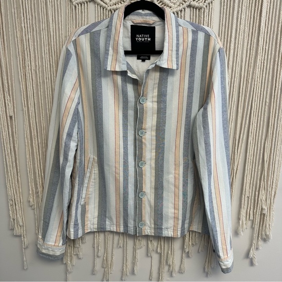 Native Youth Urban Outfitters striped jacket - Picture 1 of 7